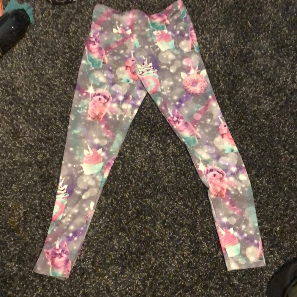 Justice unicorn theme pants